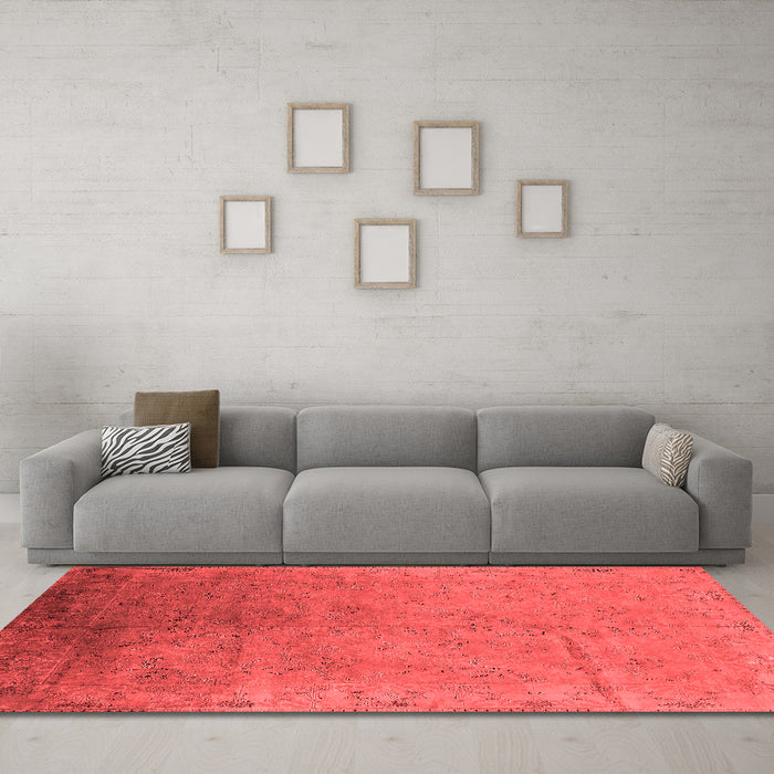 Industrial Red Washable Rugs