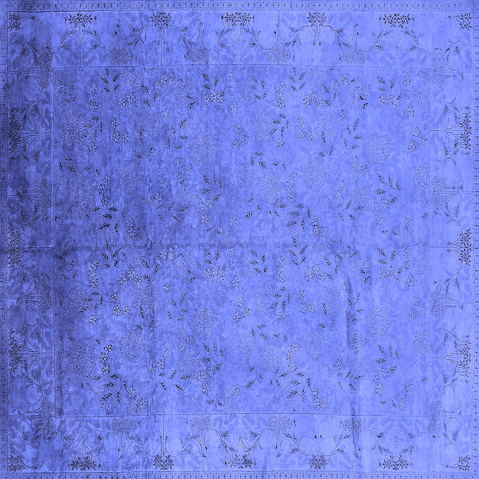 Square Oriental Blue Industrial Rug, urb2116blu