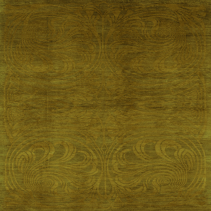 Square Machine Washable Oriental Green Industrial Area Rugs, wshurb2117grn