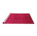 Sideview of Machine Washable Oriental Pink Industrial Rug, wshurb2117pnk