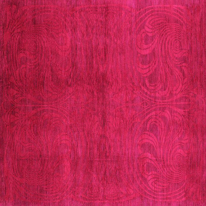 Square Machine Washable Oriental Pink Industrial Rug, wshurb2117pnk