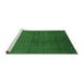 Sideview of Machine Washable Oriental Emerald Green Industrial Area Rugs, wshurb2117emgrn