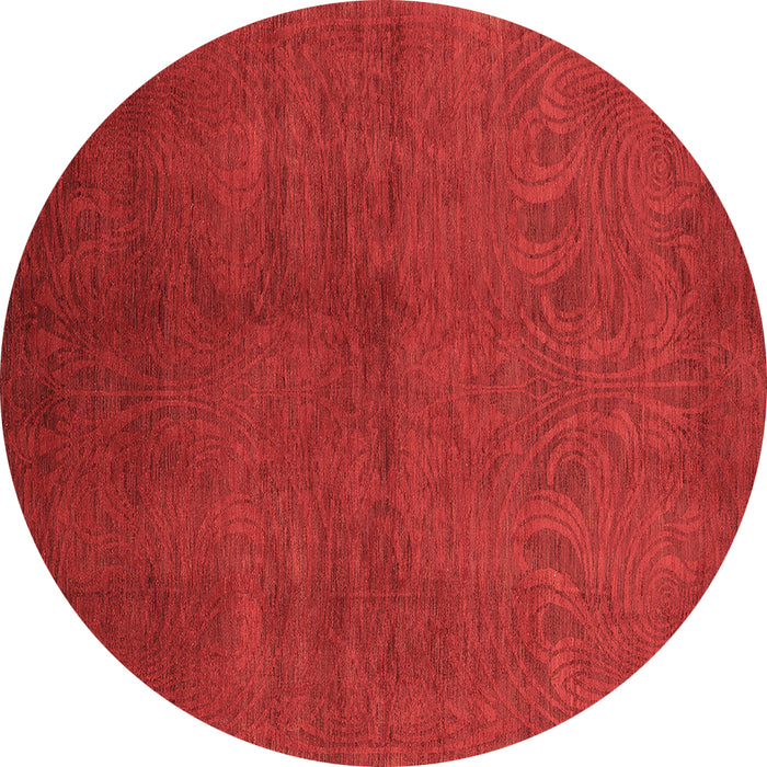 Round Oriental Brown Industrial Rug, urb2117brn