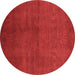 Round Oriental Brown Industrial Rug, urb2117brn