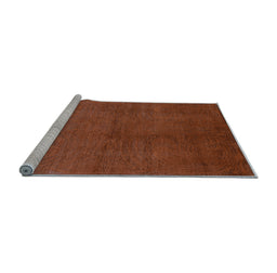 Sideview of Machine Washable Oriental Light Blue Industrial Rug, wshurb2117lblu