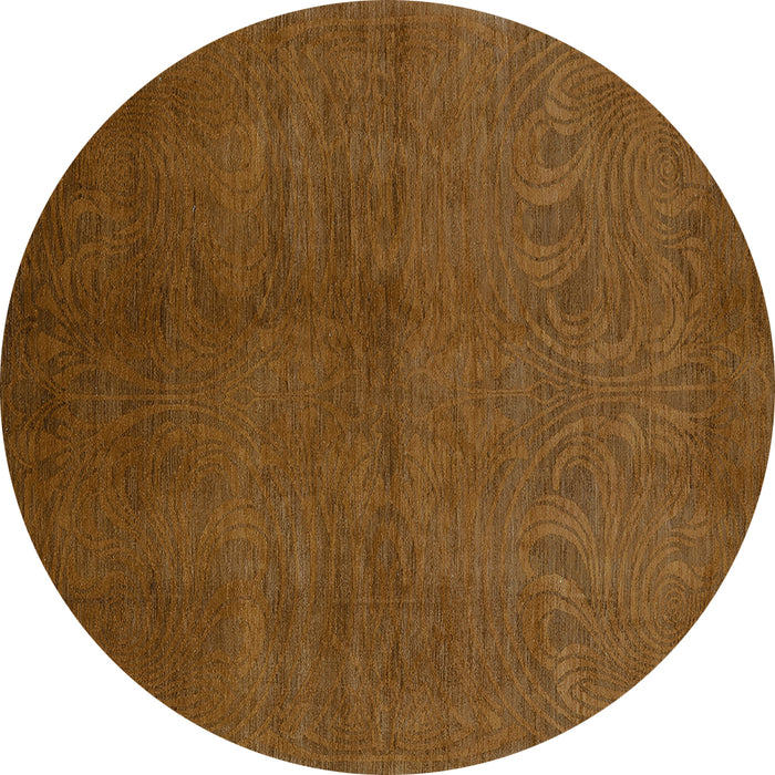 Round Machine Washable Oriental Turquoise Industrial Area Rugs, wshurb2117turq