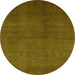 Round Oriental Green Industrial Rug, urb2117grn