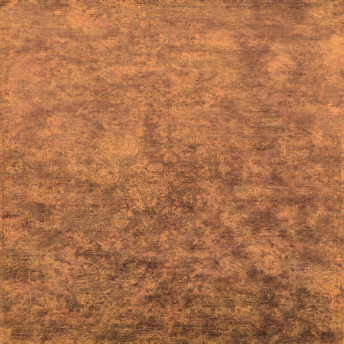 Square Machine Washable Oriental Orange Industrial Area Rugs, wshurb2118org