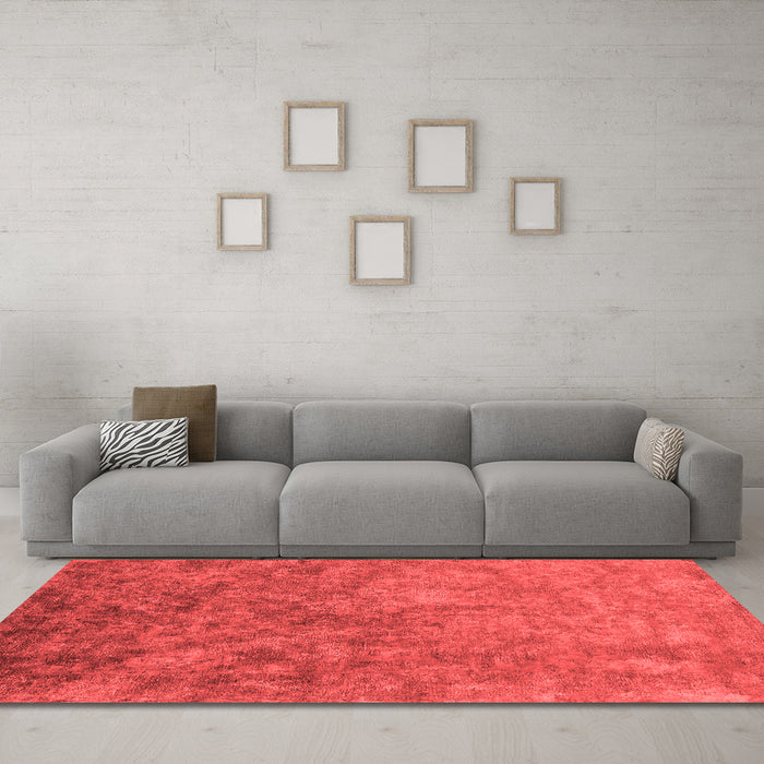 Industrial Red Washable Rugs