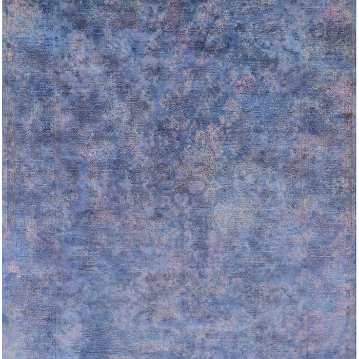 Machine Washable Industrial Modern Light Purple Blue Rug, wshurb2118