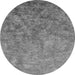 Round Oriental Gray Industrial Rug, urb2118gry