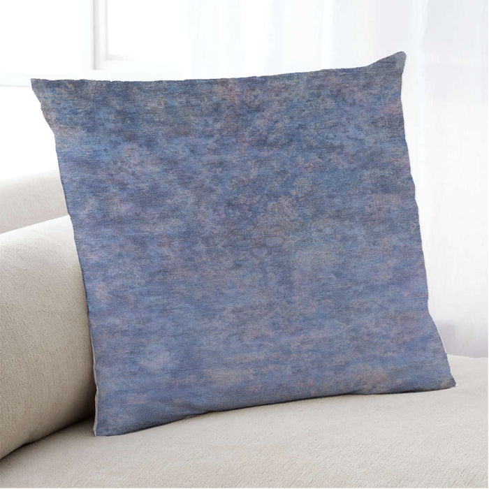 Lifestyle Image of Mid-Century Modern Urban Square Light Purple Blue Throw Pillow, 18 inch by 18 inch, pwurb2118