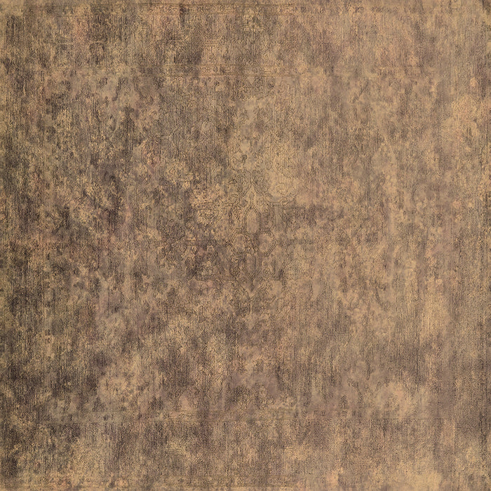 Square Oriental Brown Industrial Rug, urb2118brn