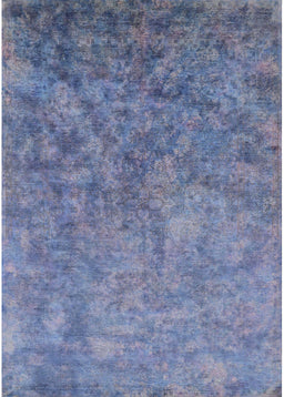Mid-Century Modern Light Purple Blue Oriental Rug, urb2118