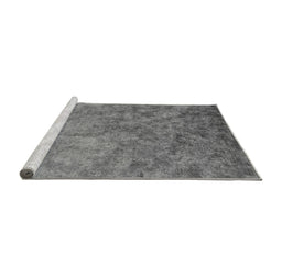 Sideview of Machine Washable Oriental Gray Industrial Rug, wshurb2118gry