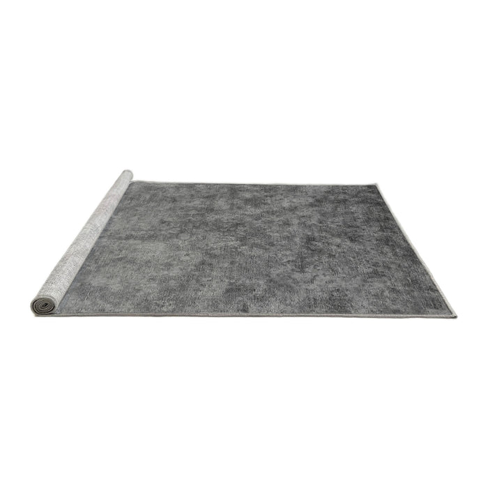 Sideview of Machine Washable Oriental Gray Industrial Rug, wshurb2118gry