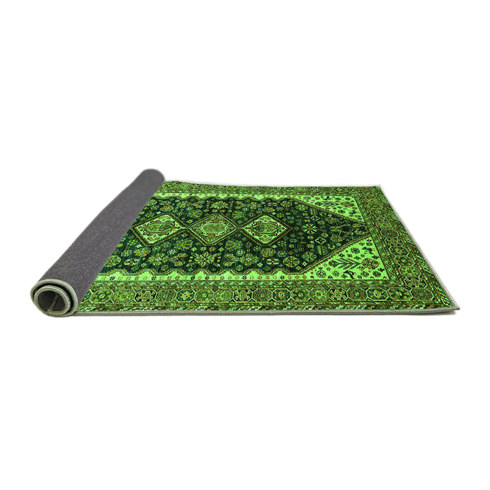 Sideview of Oriental Green Industrial Rug, urb2119grn