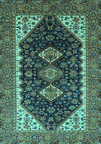 Oriental Turquoise Industrial Rug, urb2119turq