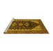 Sideview of Machine Washable Oriental Yellow Industrial Rug, wshurb2119yw