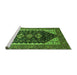 Sideview of Machine Washable Oriental Green Industrial Area Rugs, wshurb2119grn