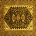 Square Oriental Yellow Industrial Rug, urb2119yw