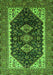 Machine Washable Oriental Green Industrial Area Rugs, wshurb2119grn