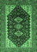 Machine Washable Oriental Emerald Green Industrial Area Rugs, wshurb2119emgrn