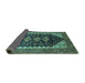 Sideview of Oriental Turquoise Industrial Rug, urb2119turq