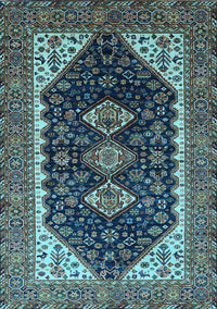 Oriental Light Blue Industrial Rug, urb2119lblu