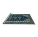 Sideview of Machine Washable Oriental Light Blue Industrial Rug, wshurb2119lblu