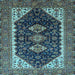 Square Oriental Light Blue Industrial Rug, urb2119lblu