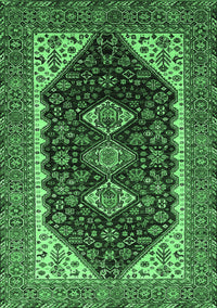 Oriental Emerald Green Industrial Rug, urb2119emgrn