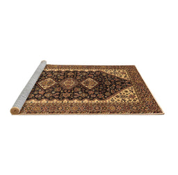 Sideview of Machine Washable Oriental Brown Industrial Rug, wshurb2119brn