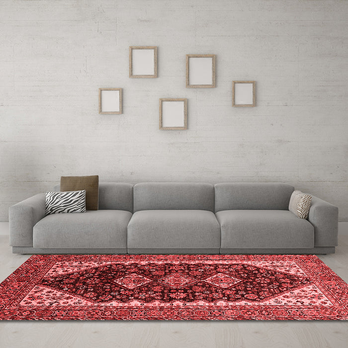 Industrial Red Washable Rugs