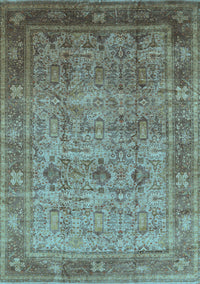 Oriental Light Blue Industrial Rug, urb2120lblu