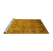 Sideview of Machine Washable Oriental Yellow Industrial Rug, wshurb2120yw