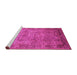 Sideview of Machine Washable Oriental Pink Industrial Rug, wshurb2120pnk