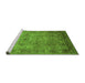 Sideview of Machine Washable Oriental Green Industrial Area Rugs, wshurb2120grn