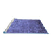 Sideview of Machine Washable Oriental Blue Industrial Rug, wshurb2120blu