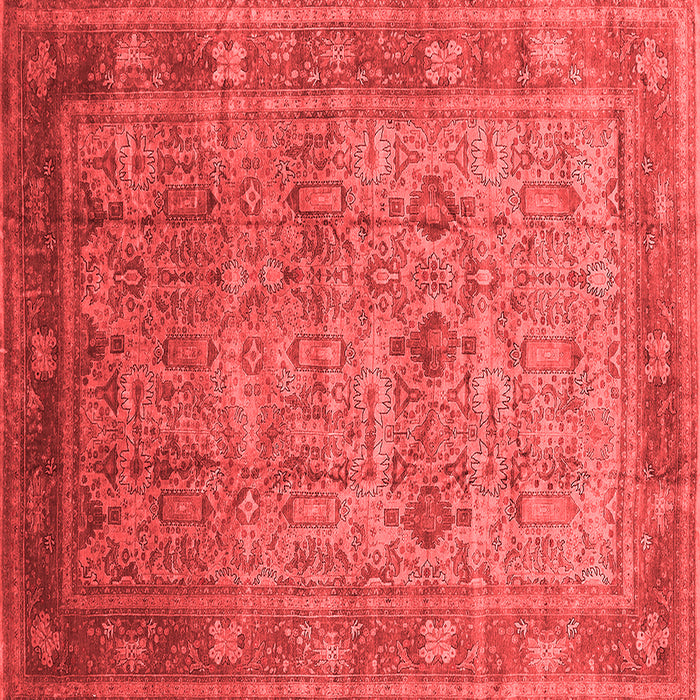 Machine Washable Oriental Red Industrial Rug, wshurb2120red