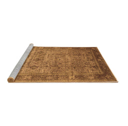 Sideview of Machine Washable Oriental Brown Industrial Rug, wshurb2120brn