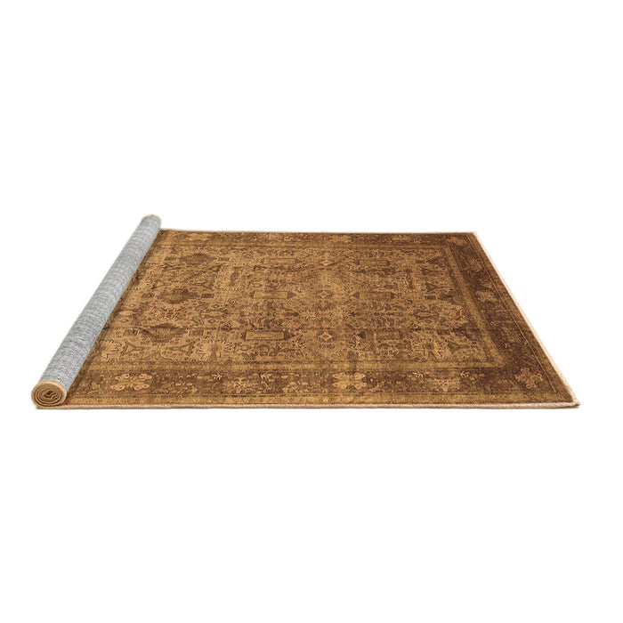 Sideview of Machine Washable Oriental Brown Industrial Rug, wshurb2120brn