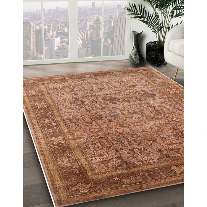 Machine Washable Industrial Modern Mahogany Brown Rug in a Family Room, wshurb2120