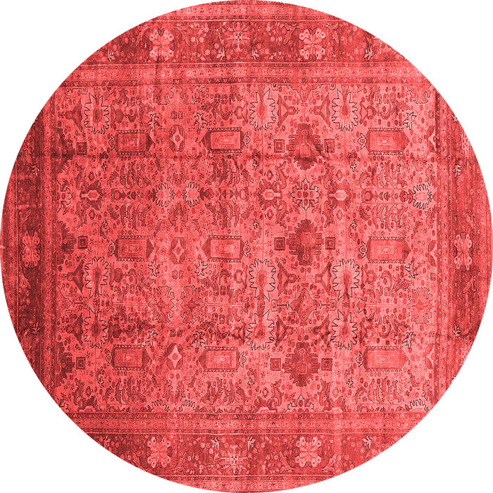 Machine Washable Oriental Red Industrial Rug, wshurb2120red