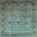 Square Oriental Light Blue Industrial Rug, urb2120lblu