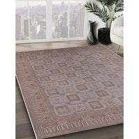 Mid-Century Modern Mauve Taupe Purple Oriental Rug, urb2121