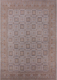 Machine Washable Industrial Modern Mauve Taupe Purple Rug, wshurb2121