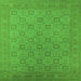 Square Oriental Green Industrial Rug, urb2121grn