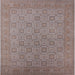 Square Mid-Century Modern Mauve Taupe Purple Oriental Rug, urb2121