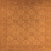 Square Oriental Orange Industrial Rug, urb2121org